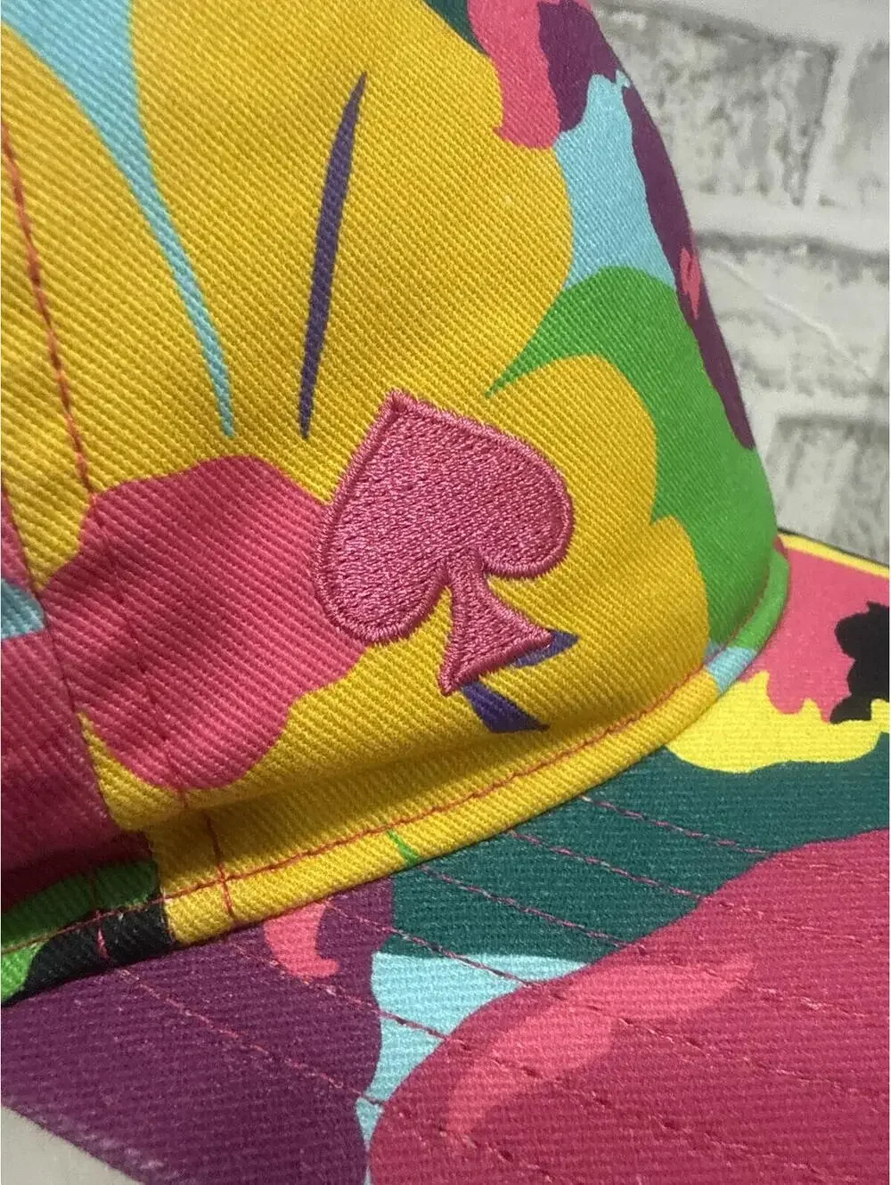 Kate Spade New York Orchid Bloom Floral Baseball Cap, NWT